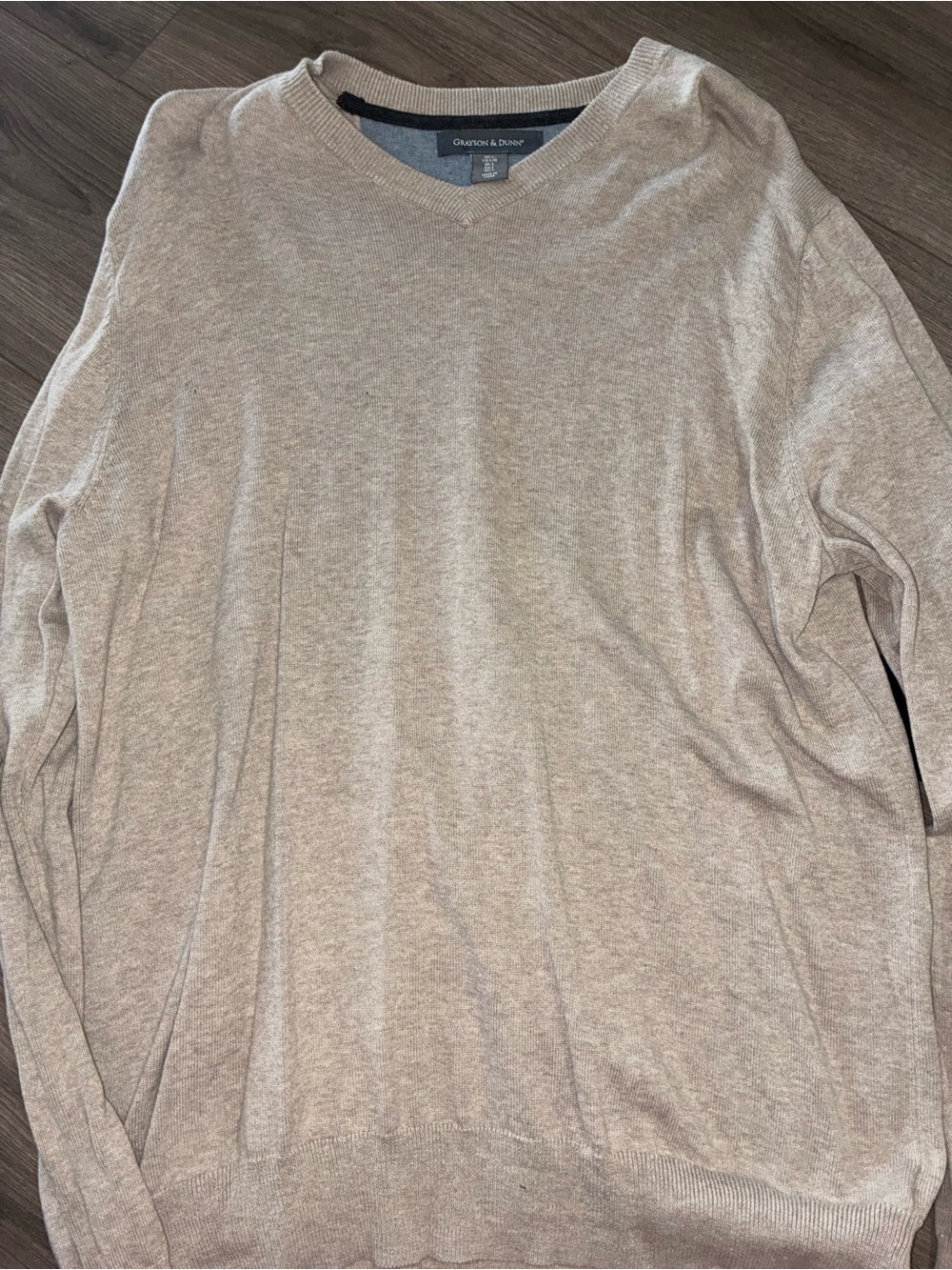croft & barrow Men's Light Beige V-Neck Sweater